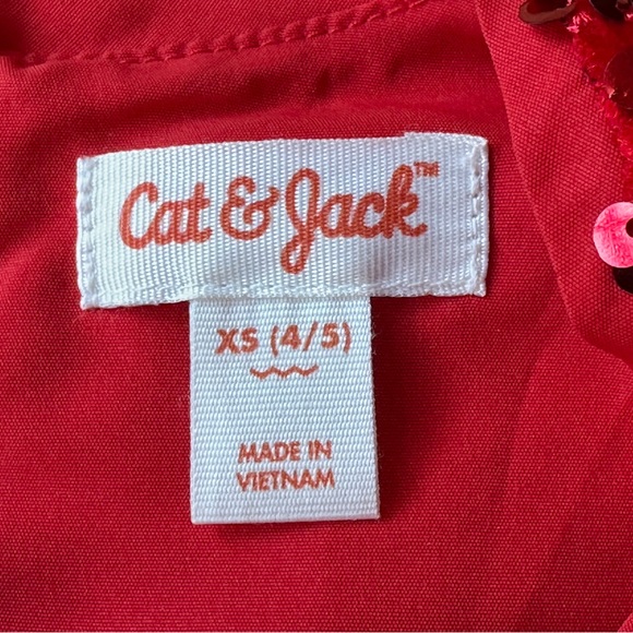 Cat & Jack Sleeveless Sequin Bodice Hi-Lo Tulle Skirt Dress size XS 4-5 - Picture 3 of 11